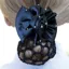 Dressage Rosette Ribbon Bow and Net - Black/Crystal