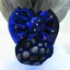 Dressage Rosette Ribbon Bow and Net - Navy/Rose Gold