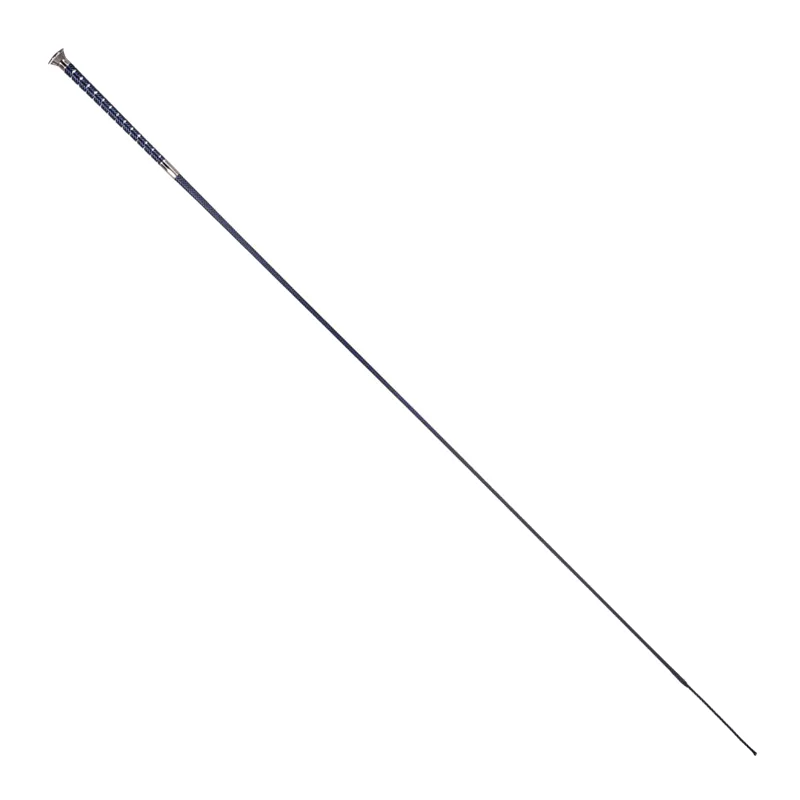 Country Direct Metallic Fleck Dressage Whip Navy-1