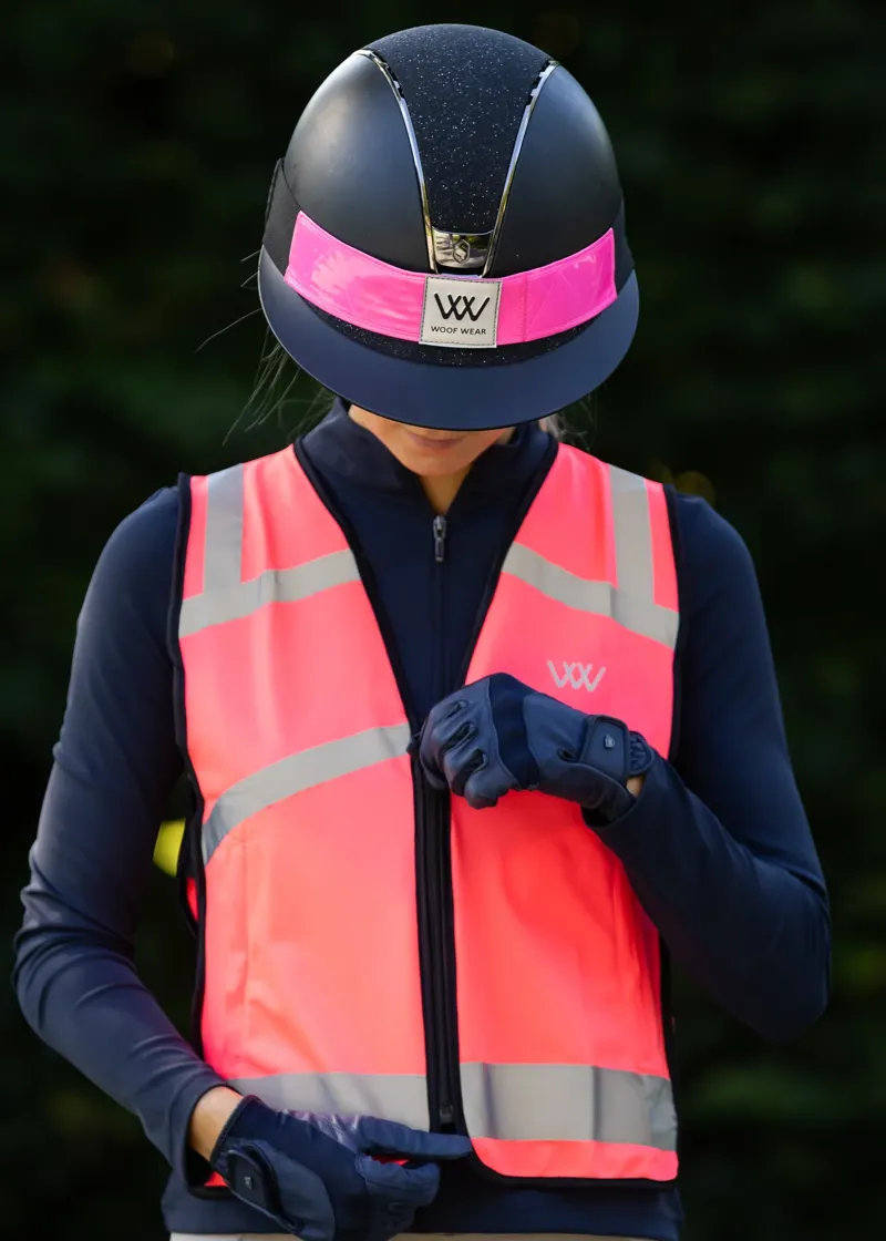 Woof Wear Hi Vis Hatband Pink-1