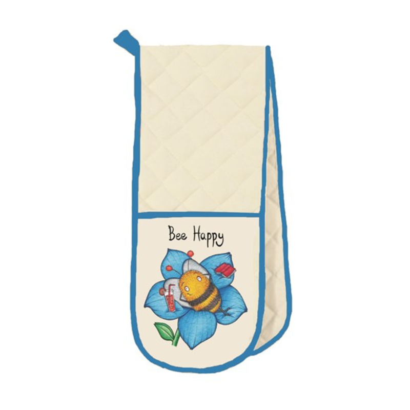 Draw Oven Glove Bee Happy-1