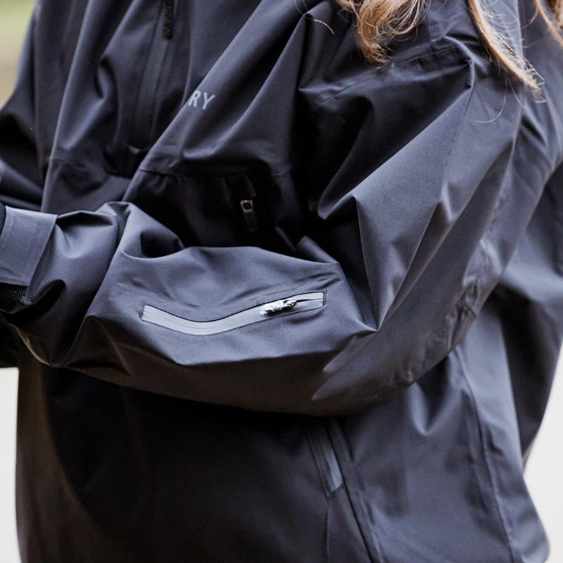 EQUIDRY Storm Smock with Velour Lining Black-1