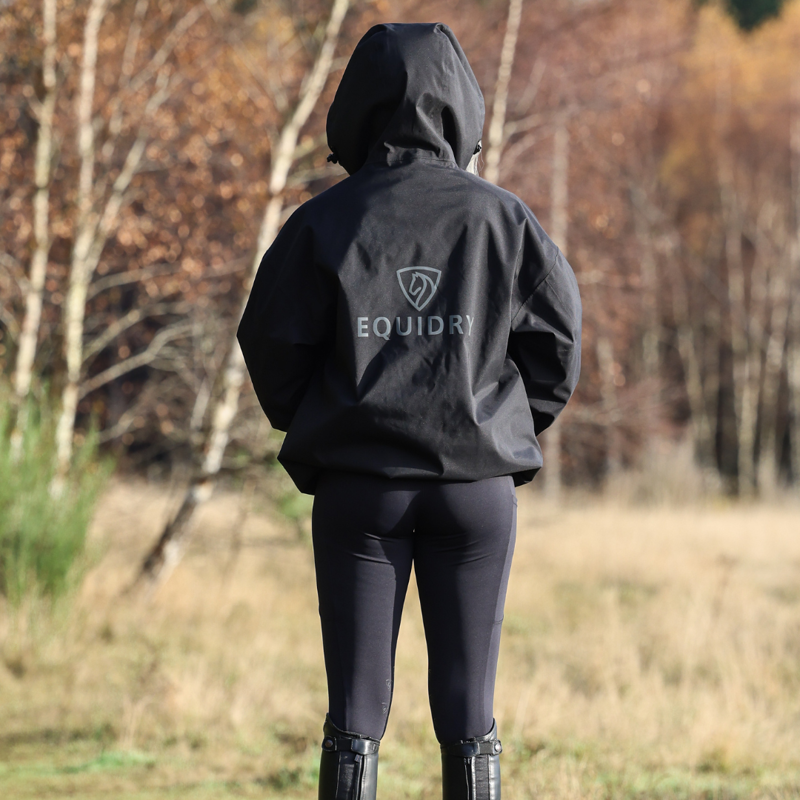 EQUIDRY Storm Smock with Velour Lining Black-3