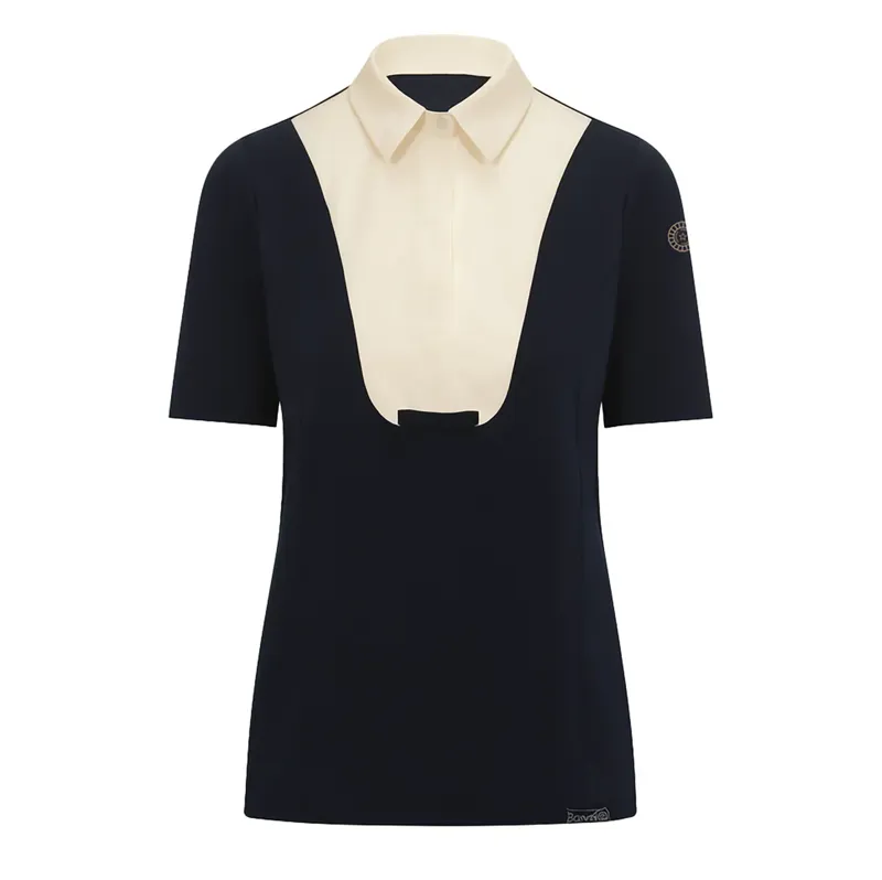 Equetech Elite Short Sleeved Show Shirt Navy And Cream