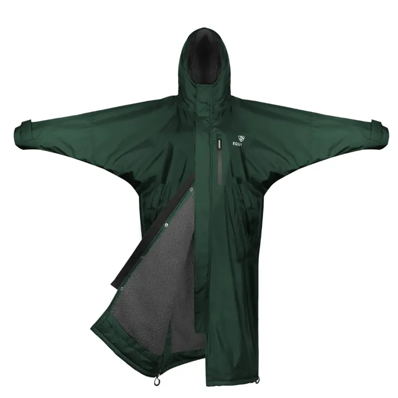 Equidry Childs All Rounder Evolution with Fleece Hood Black Forest Green with Charcoal Lining 