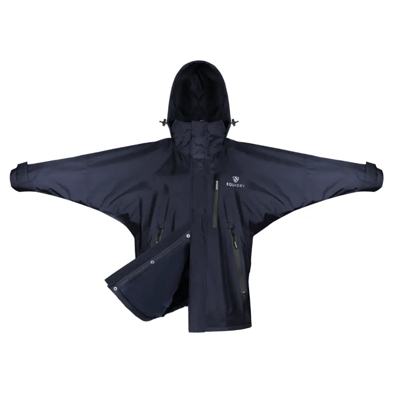 Equidry Shortie Jacket Navy With Navy Thin Fleece