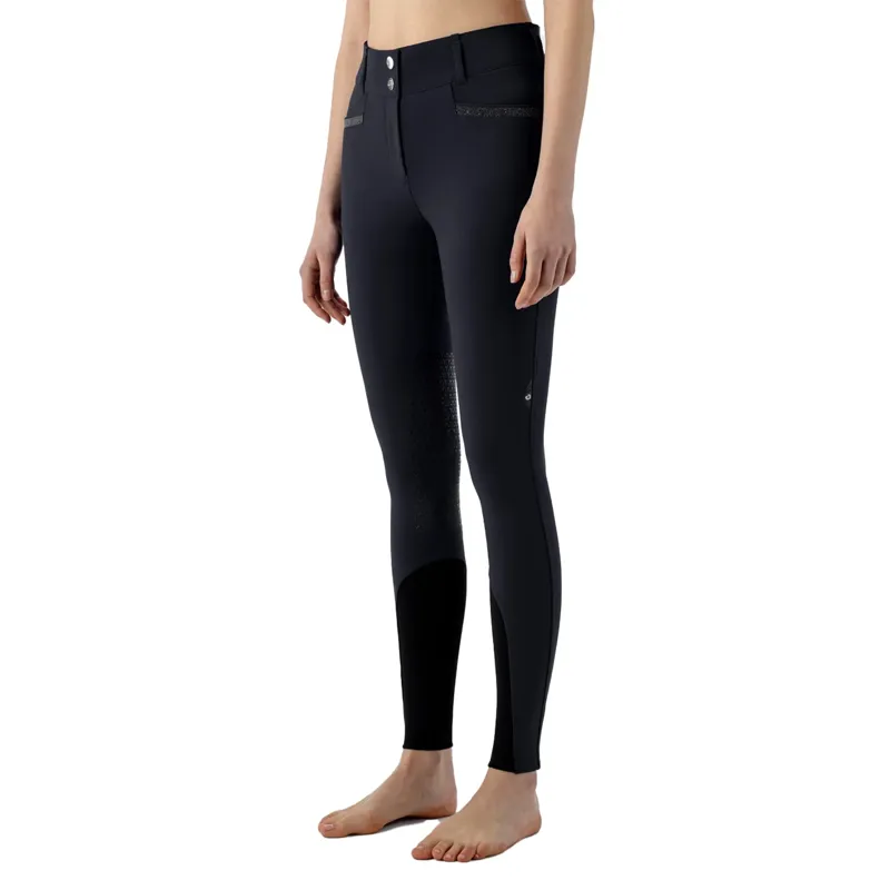 Equiline Crystalef High Waist Full Grip Ladies Breeches Black