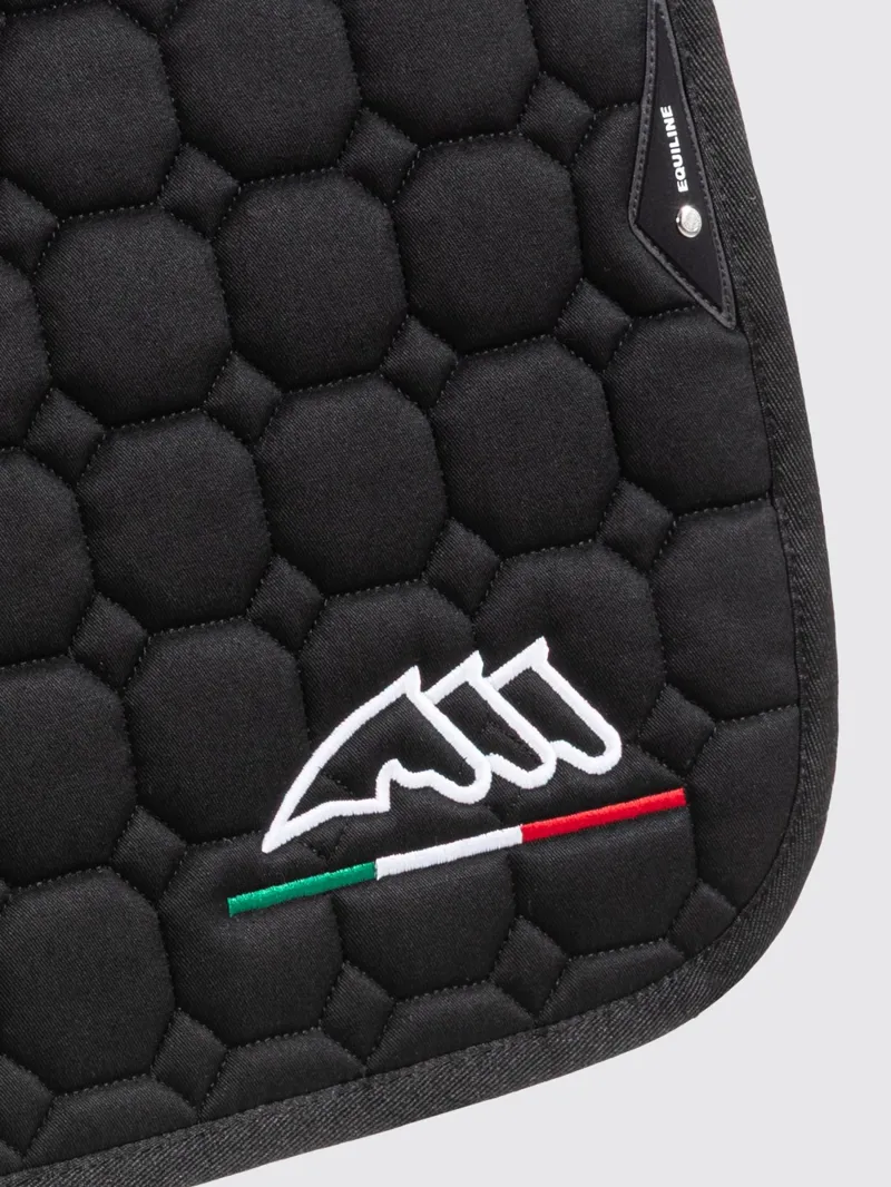 Equiline EQIFLAGGY Jump Saddlecloth and Ear Net Set Black-1