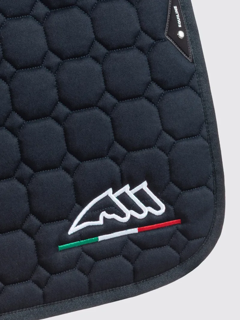 Equiline EQIFLAGGY Jump Saddlecloth and Ear Net Set Blue-1