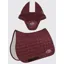 Equiline EQTRICOLORE Jump Saddlecloth and Ear Net Set Burgundy