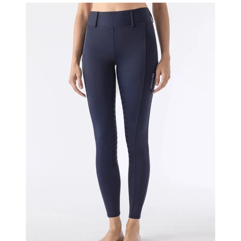 Equiline Ladies Carbef Full Grip Leggings Blue
