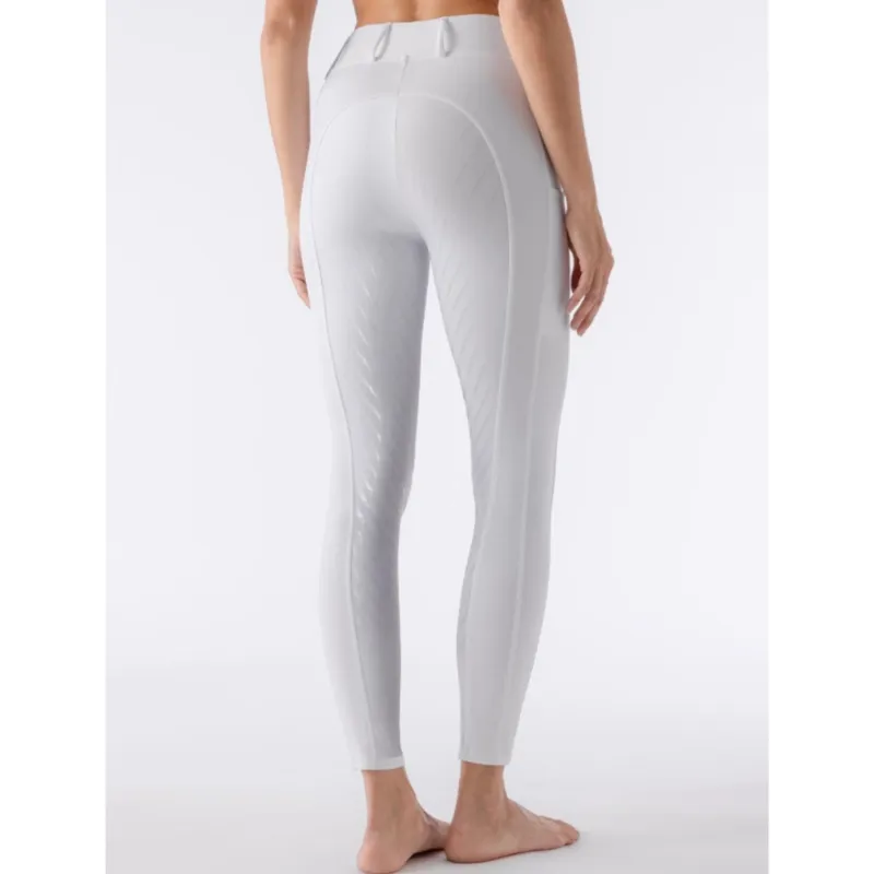 Equiline Ladies Carbef Bianchi Full Grip Leggings White-1