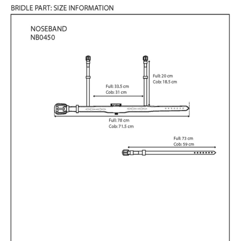 Equiline Shaped Convex Noseband With Wide Center and Removable Flash Brown-1