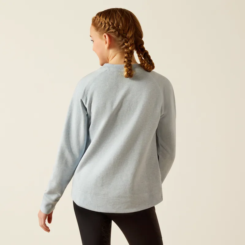 Ariat Youth Benicia Sweatshirt Cerulean Heather-2