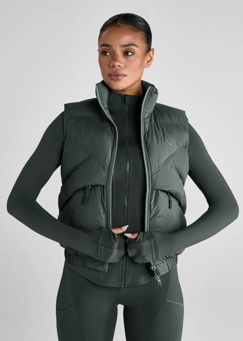 Aztec Diamond Core Mid Layer Gilet Fern