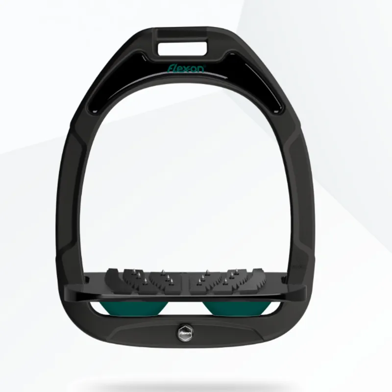 Flex-on Safe-on Stirrups Ultra Grip Inclined Black - Dark Green - Black