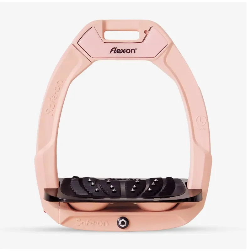 Flex-on Safe-on Limited Edition Inclined Ultra-Grip Stirrups Peach