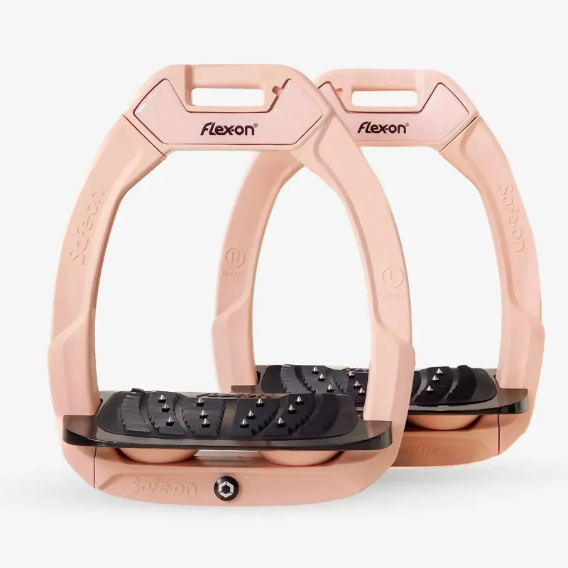 Flex-on Safe-on Limited Edition Inclined Ultra-Grip Stirrups Peach-1