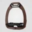 Flex-on Safe-on Stirrups Chocolate - Black - Ultra Grip Inclined - Black
