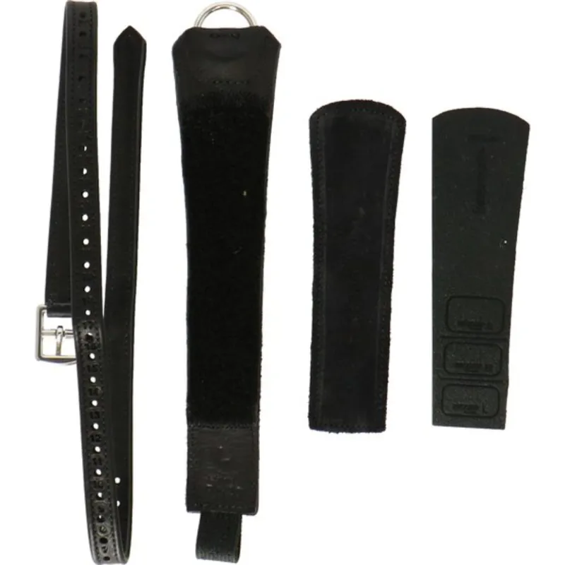 FreeJump Pro Grip Stirrup Leathers Black