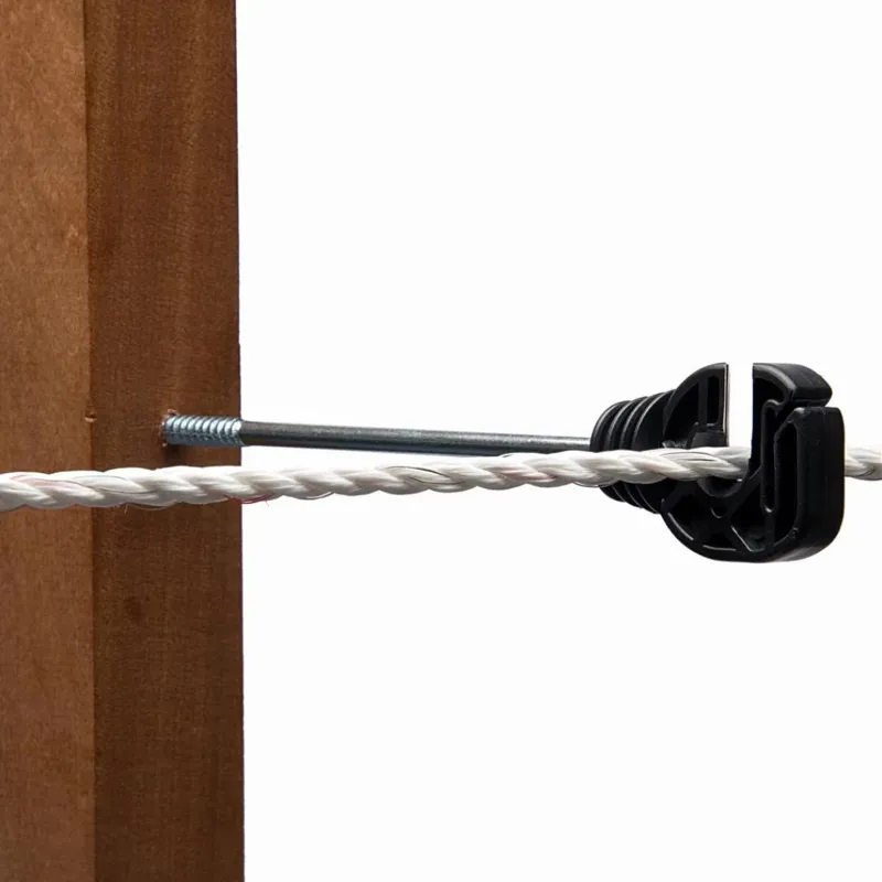 Hotline Off Set Ring Insulator with Tape Setting Screw In Black Qty 20