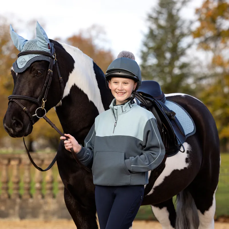 LeMieux Pippa Hat Silk Petrol One Size-1