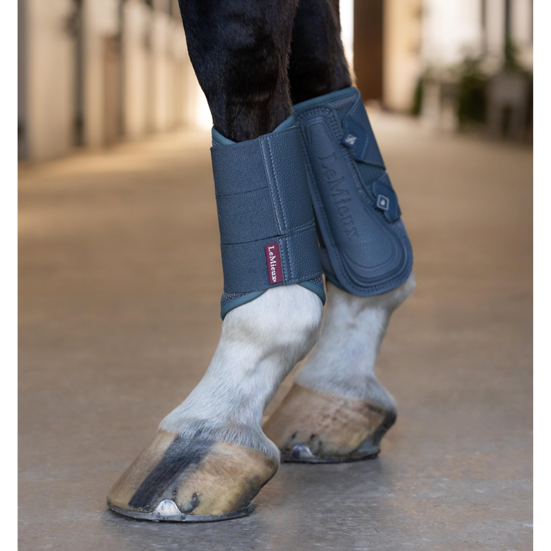 LeMieux Arika Mesh Brushing Boots Petrol-3