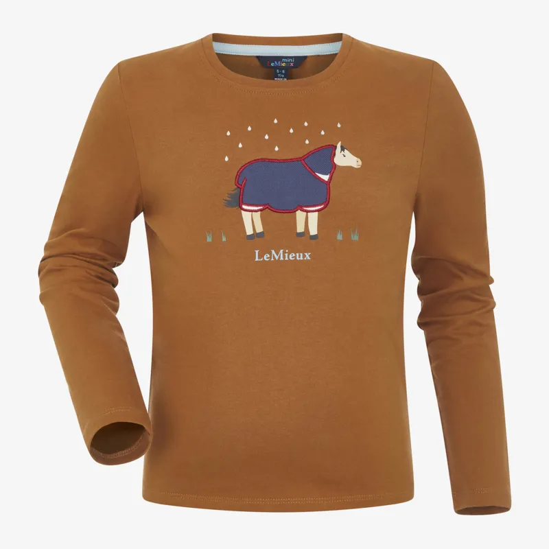 LeMieux Mini Jessie Long Sleeve Top Ginger-1