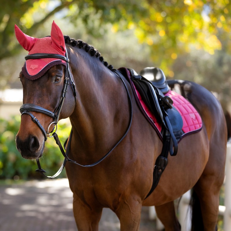 LeMieux Loire Fly Hood Cranberry-1