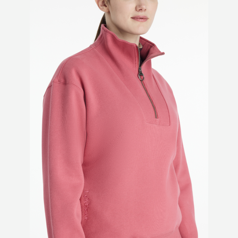 LeMieux Keira 1/4 Zip Sweat Cranberry-2
