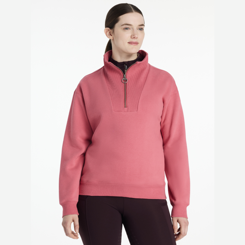 LeMieux Keira 1/4 Zip Sweat Cranberry