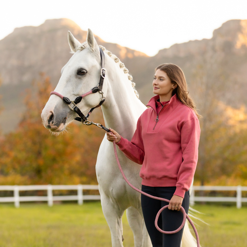 LeMieux Keira 1/4 Zip Sweat Cranberry-3