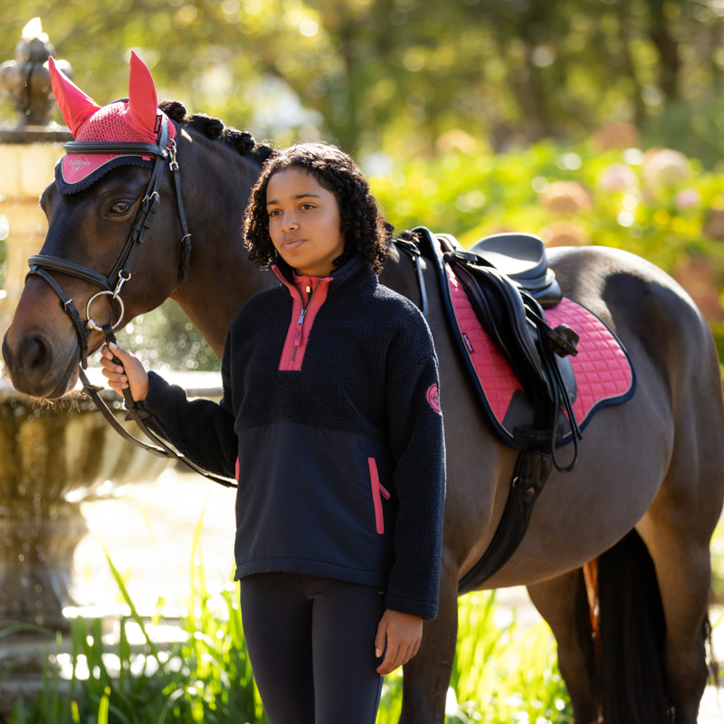 LeMieux Young Rider Tammy Teddy Fleece Navy-1