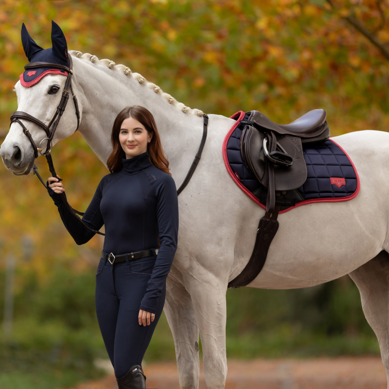 LeMieux Loire Classic Close Contact Square Navy/Cranberry-1