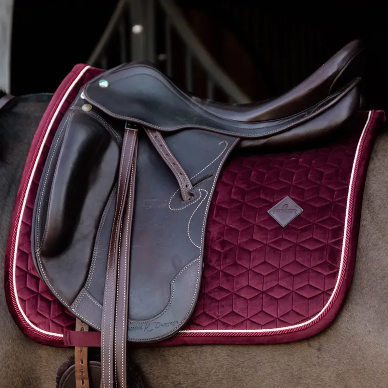 Kentucky Dressage Velvet Saddle Pad Bordeaux