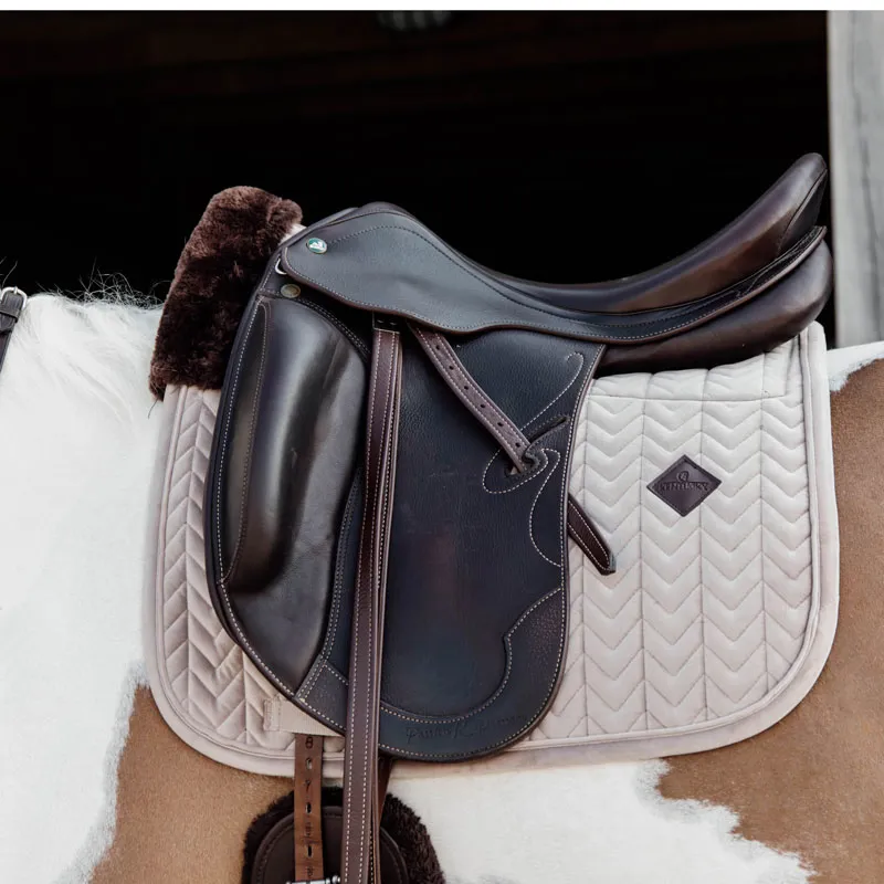 Kentucky Skin Friendly Saddle Pad Velvet Jumping Beige-1