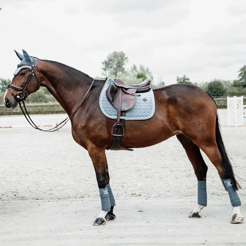 Kentucky Jumping Velvet Saddle Pad Light Blue-2