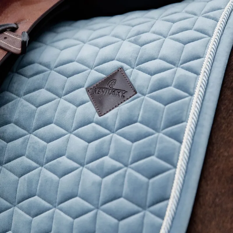 Kentucky Jumping Velvet Saddle Pad Light Blue-4