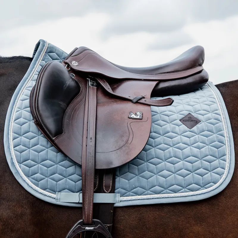 Kentucky Jumping Velvet Saddle Pad Light Blue