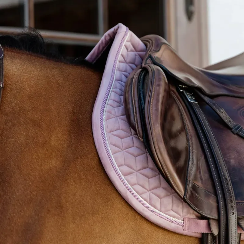 Kentucky Jumping Velvet Saddle Pad Old Rose-3