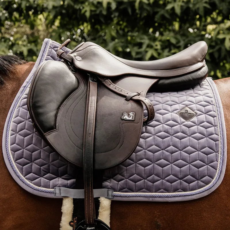 Kentucky Jumping Velvet Saddle Pad Purple