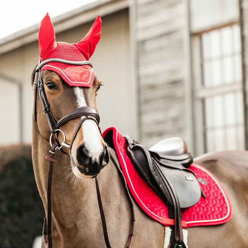 Kentucky Jumping Velvet Saddle Pad Red-1