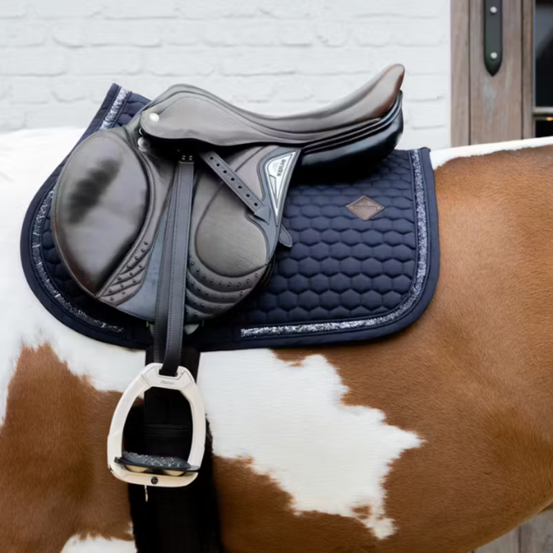 Kentucky Saddle Pad Glitter Band Jumping - Navy-1
