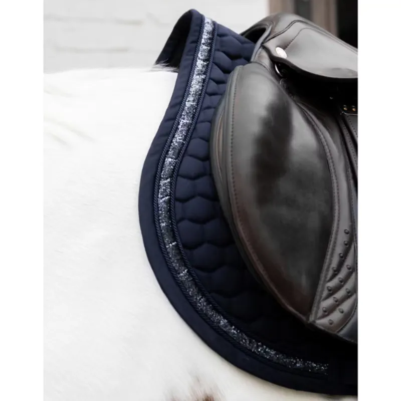 Kentucky Saddle Pad Glitter Band Jumping - Navy-2