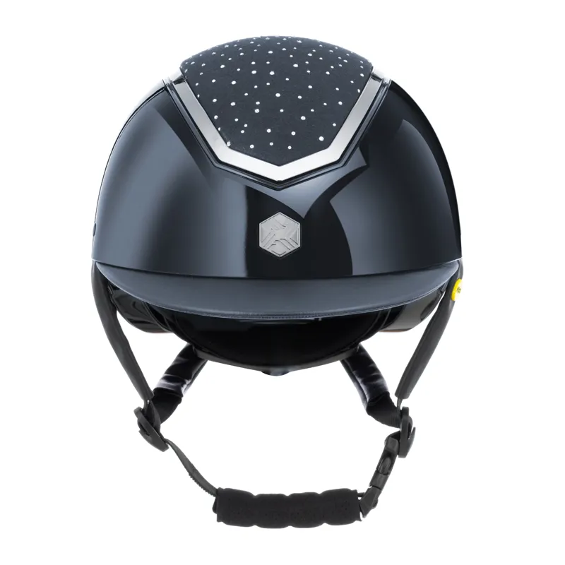 EQX By Charles Owen Kylo Crystal Navy Gloss Chrome with MIPS-1