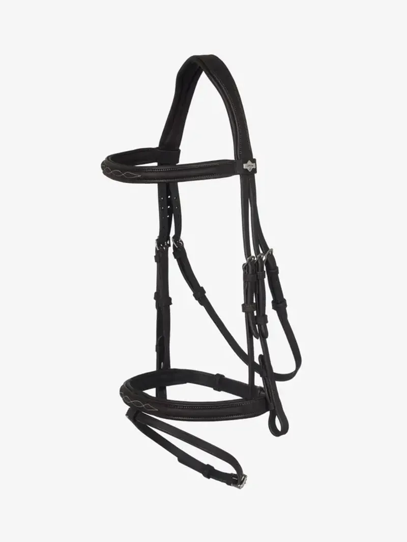 LeMieux Arika Classique Flash Bridle Brown-1