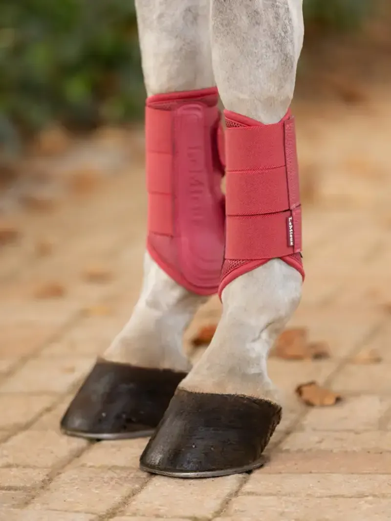 LeMieux Arika Mesh Brushing Boots Cranberry-1