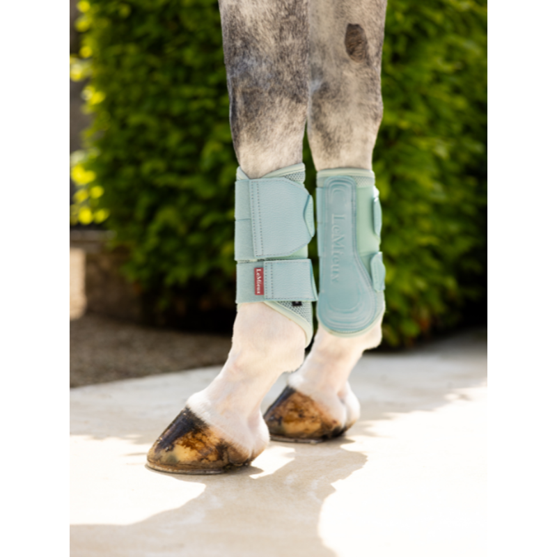LeMieux Arika Mesh Brushing Boots Aqua-2