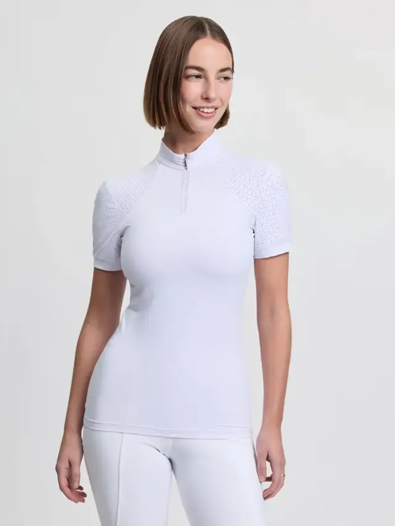 LeMieux Brilliance Verity Short Sleeve Show Shirt White