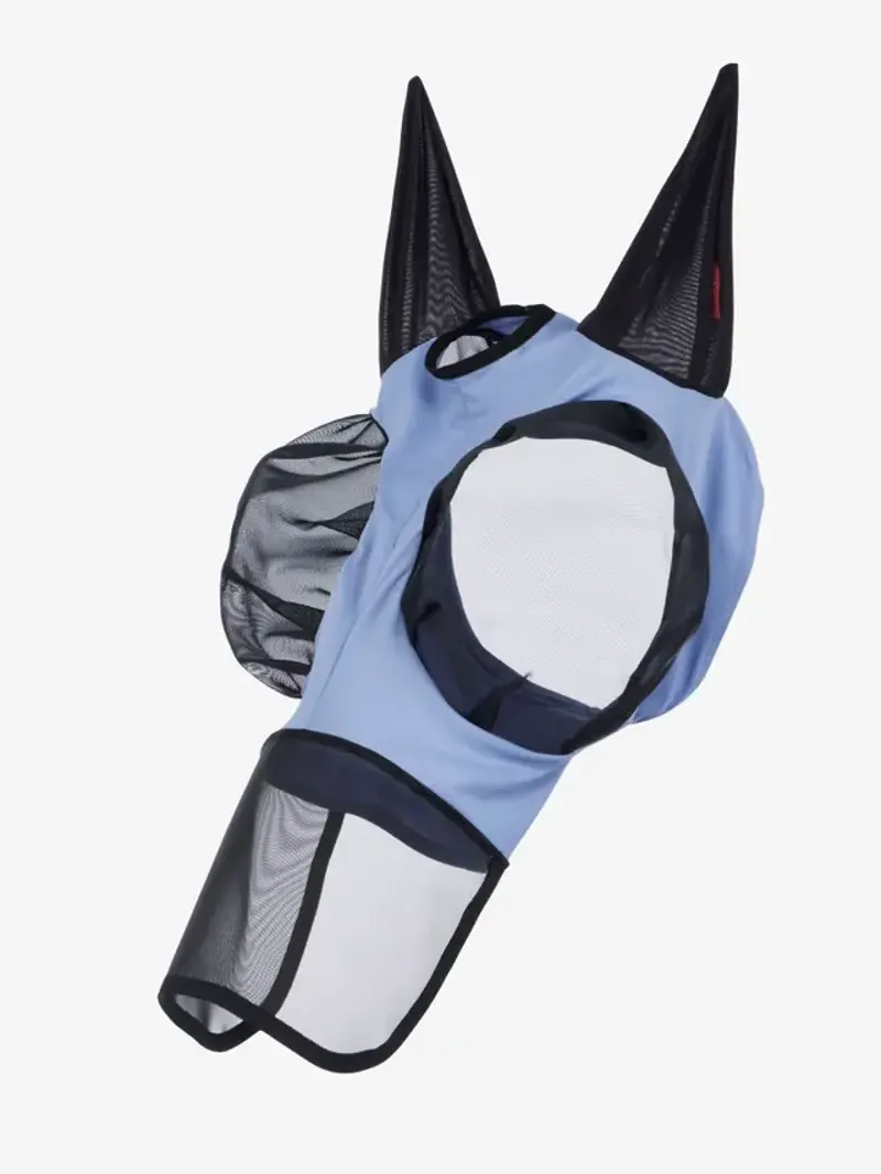 LeMieux Bug Relief Full Fly Mask Powder Blue-1